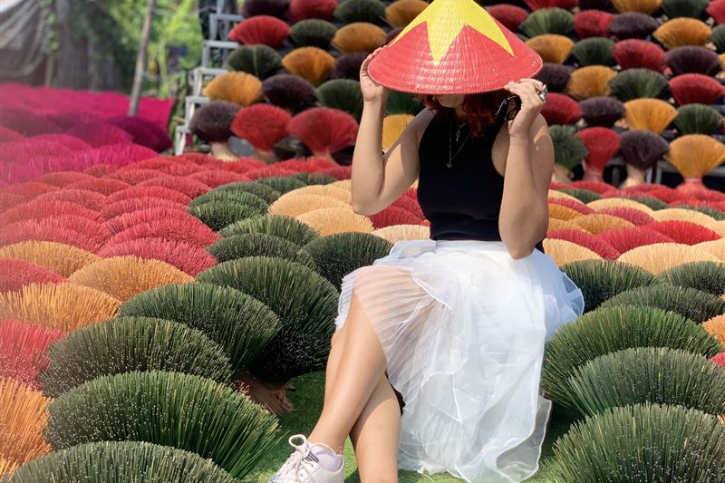 Combo tour Incense Village, Conical hat & HaThai Art Making